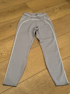 ALO Yoga light blue Leggings with White Side Piping